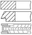 Кольца поршневые FORD 72.4 (1.2/1.5/2.5) 1.25 ZH12 ZETEC DHA/DHB/DHC/DHD/DHE/DHF GOETZE 08-102207-00 (фото 1)