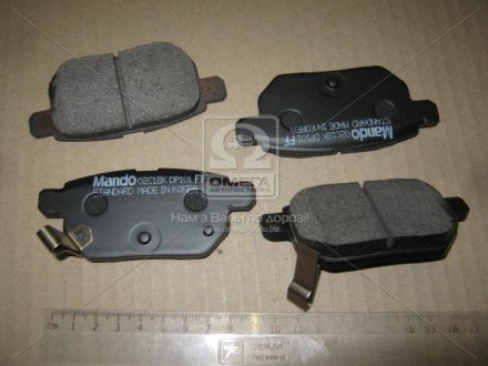 Колодки гальмові дискові задні MANDO MPT20 (фото 1)