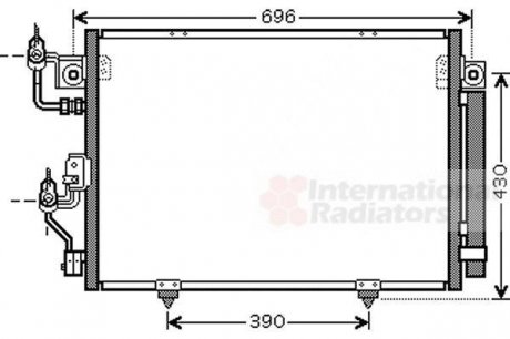 Радіатор кондиціонера VAN WEZEL 32005191