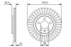 Диск тормозной AUDI A3, SEAT LEON, TOLEDO, SKODA, VW, передн. вент. BOSCH 0 986 479 R68 (фото 1)