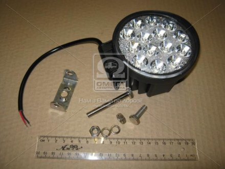 Фара LED круглая 42W, 14 ламп, 116*137,5мм, узкий луч 12/24V 6000K (ТМ) JUBANA 453701049 (фото 1)