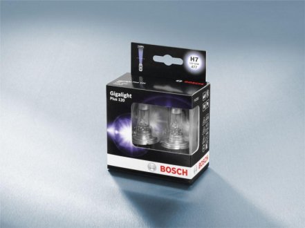 Лампа накалу H7 12V 55W PX26d GigaLight +120 (комплект 2шт) (вир-во) BOSCH 1987301107 (фото 1)