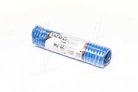 Шланг пневматический спиральный полиуретановый 5.5 х 8 мм 5 м(про-во) YATO YT-24201