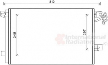 Радиатор кондиционера VW TRANSPORTER T5 (03-) 2.0 TDi (+) VAN WEZEL 58005328 (фото 1)