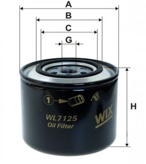 Фильтр масляный двигателя RENAULT, VW /OP569 (WIX-Filtron) WIX FILTERS WL7125