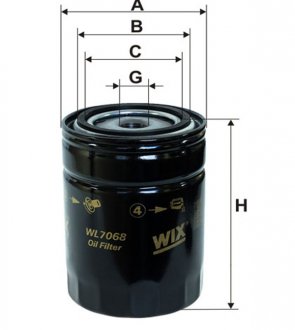 Фільтр масляний WIX FILTERS WL7068 (фото 1)