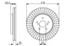 Диск тормозной TOYOTA LEXUS RX300, 350, 400, 450 передн. BOSCH 0 986 479 722 (фото 1)