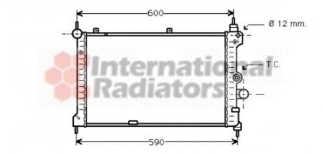 Радиатор охлаждения двигателя KADETT E15TD/ASTRA F 17TD VAN WEZEL 37002127 (фото 1)