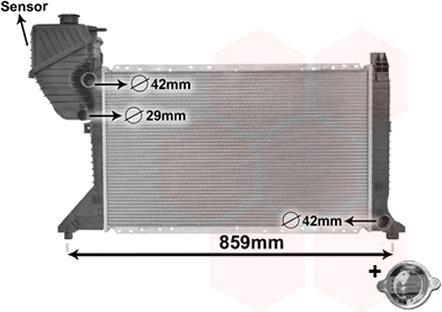 Радиатор охлаждения двигателя MB SPRINTER ALL MT 00- VAN WEZEL 30002300 (фото 1)
