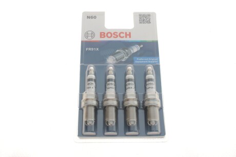 Свеча зажигания FR91X SUPER4 (OPEL) (4шт. блист.) BOSCH 0242222804