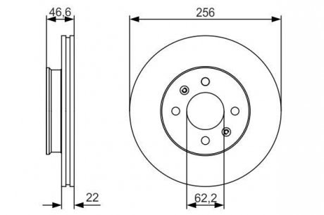 Гальмівний диск (вир-во) BOSCH 0 986 479 R77 (фото 1)