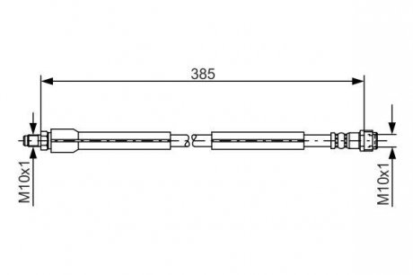 Шланг тормозной MB E/S KLASSE (W211/220) передн. BOSCH 1 987 476 949 (фото 1)