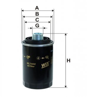 Фильтр масляный двигателя /OP526/7 (WIX-Filtron) WIX FILTERS WL7466