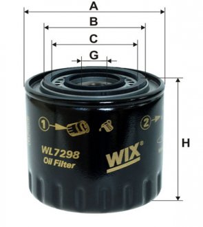 Фильтр масляный двигателя /OP594/2 WIX FILTERS WL7298 (фото 1)