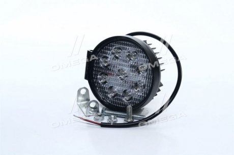 Фара LED кругла 27W, 9 ламп, 110 * 128мм, вузький промінь <ДК> Dk-Дорожная Карта DK B2-27W-B SL