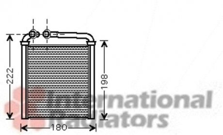 Радиатор отопителя Volkswagen; SKODA VAN WEZEL 58006256