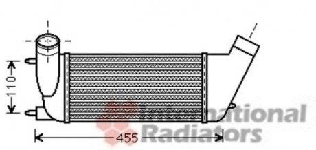 Радіатор інтеркулера VAN WEZEL 40004347 (фото 1)