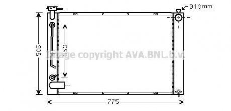 Радиатор охлаждения LEXUS RXII 330 (AVA) AVA COOLING TO2343 (фото 1)