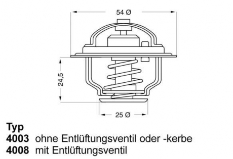 Термостат FIAT; OPEL; RENAULT WAHLER 4008.79D (фото 1)