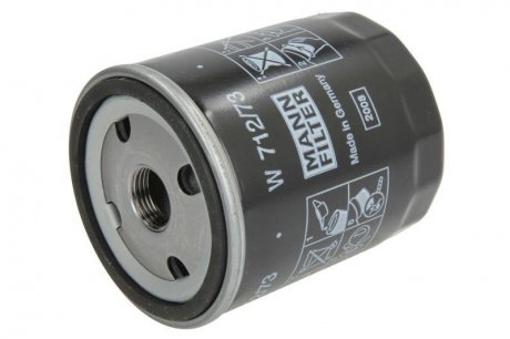 Фильтр масляный двигателя MANN-FILTER W712/73 (фото 1)
