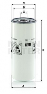 Фильтр топливный MANN-FILTER WDK 11 102/24