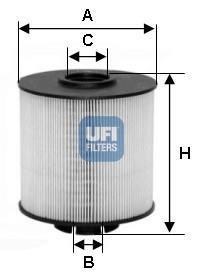 Фільтр палива UFI 26.017.00