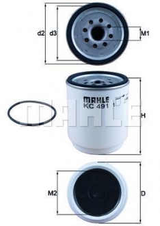 Фильтр топливный MAHLE / KNECHT KC491D