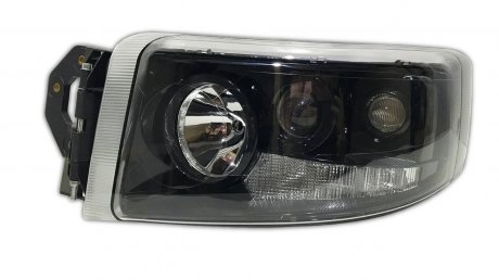 Фара головного світла р/керування чорна з протитуманкою, з ксеноновою лампою та баластом LH Renault new Premium e-mark, TANGDE TD01-58-009AXL (фото 1)