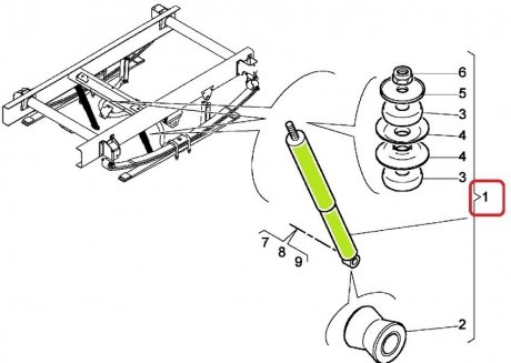 Амортизатор, T (332-552, I/O), RENAULT 5010488467