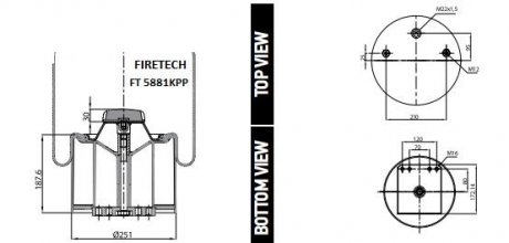 881MB Ресора пневматична з пластиковим стаканом FIRETECH FT 5881 KPP (фото 1)