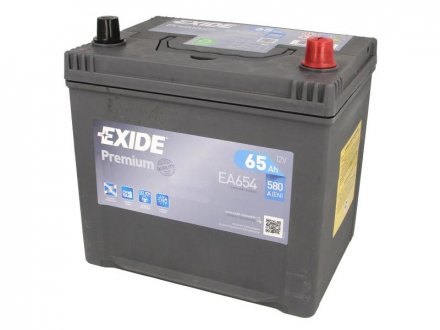 Аккумулятор 65Ah-12v PREMIUM(230х173х222),R,EN580,Корея !КАТ. -10% EXIDE EA654