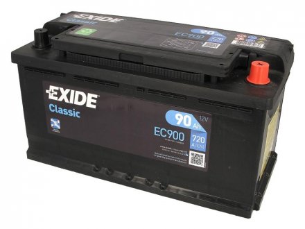Аккумулятор 90Ah-12v CLASSIC(353х175х190),R,EN720 !КАТ. -15% EXIDE EC900