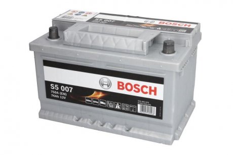 Аккумулятор 74Ah-12v (S5007) (278x175x175),R,EN750 BOSCH 0092S50070 (фото 1)