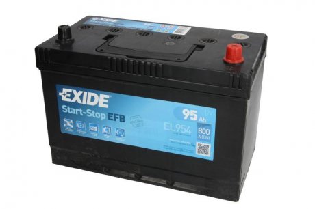 Акумулятор 95Ah-12v EFB (306х173х222), R, EN800 Азія EXIDE EL954 (фото 1)