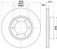 Тормозной диск перед. Cruiser 300/Prado/Lexus GX 01-10 3.0-4.7 HELLA 8DD355111-861 (фото 1)