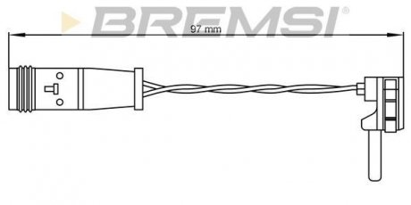 Датчик тормозных колодок MB W211/220/203 перед/зад BREMSI WI0590