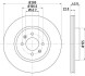 Гальмівний диск перед. Rio III 11- 1.1-1.4 (PRO) HELLA 8DD355118-251 (фото 1)