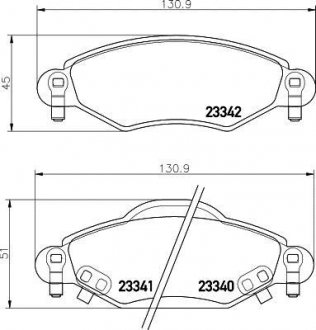 Тормозные колодки перед. Yaris 1.0-1.5 99-05 HELLA 8DB355010-791