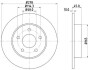 Гальмівний диск зад. Almera/Primera 00- (PRO) HELLA 8DD355110-401 (фото 1)