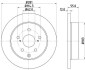 Диск гальмівний зад. Lexus RX270/350/450H 12-/Toyota Rav 4 IV 2.0D-3.5 08- HELLA 8DD355118-881 (фото 1)