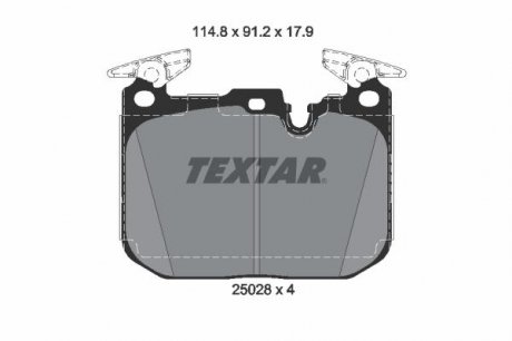 Комплект гальмівних колодок TEXTAR 2502805 (фото 1)