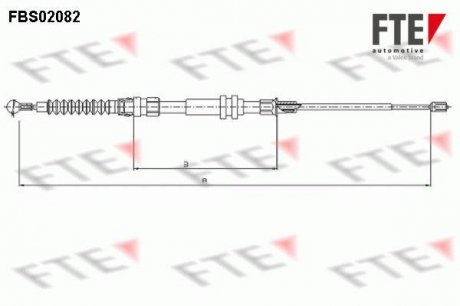 Трос ручника FTE FBS02082 (фото 1)