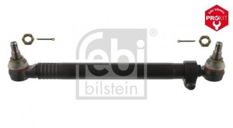 Продольная рулевая тяга с корончатыми гайками и шплинтами FEBI BILSTEIN 35177 (фото 1)