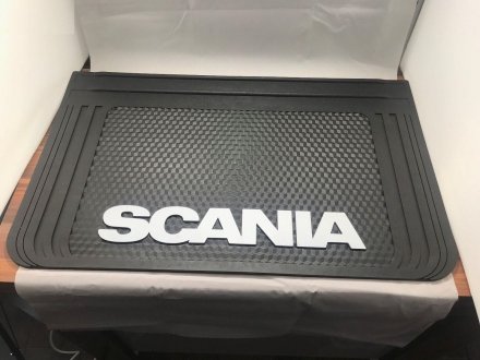 Бризговик з написом SCANIA 650x400mm Чорний випуклий 3D 1шт WINGMAX SC-053