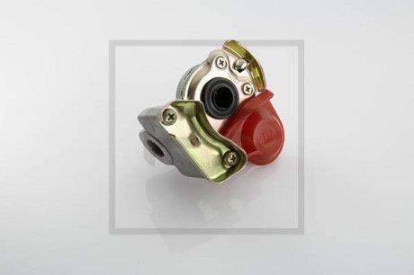 Соеденитель пневматический с клапаном М22*1.5 (Красный) PE AUTOMOTIVE 076.920-10 (фото 1)