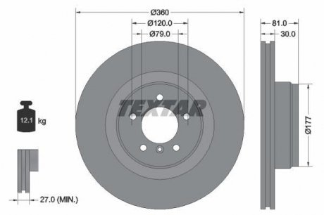Гальмівний диск TEXTAR 92178403