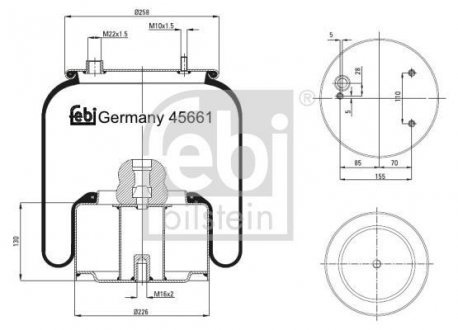 Подушка амортизуюча FEBI BILSTEIN 45661