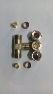 Фітінг трійник метал 3X D8MM аварійне гайка AutoPart 010165