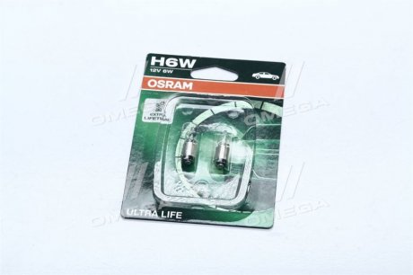 Автолампа Ultra Life H6W BAX9s 6 W прозрачная OSRAM 64132ULT02B