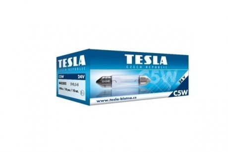 Автолампа Standard C5W SV8,5-8 5 W прозрачная TESLA B85302 (фото 1)